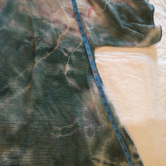 Handmade Tie died muslin cotton double tee - Picture 6 of 7